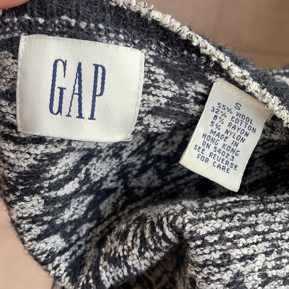 Vintage Wool Blend Button Down Cardigan snowflake Small Gap - Picture 11 of 13